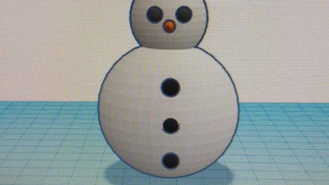 Tinkercad Kardan Adam Cizimi Yunus Emre Ortaokulu